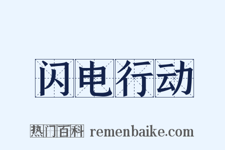 闪电行动是什么意思的图片